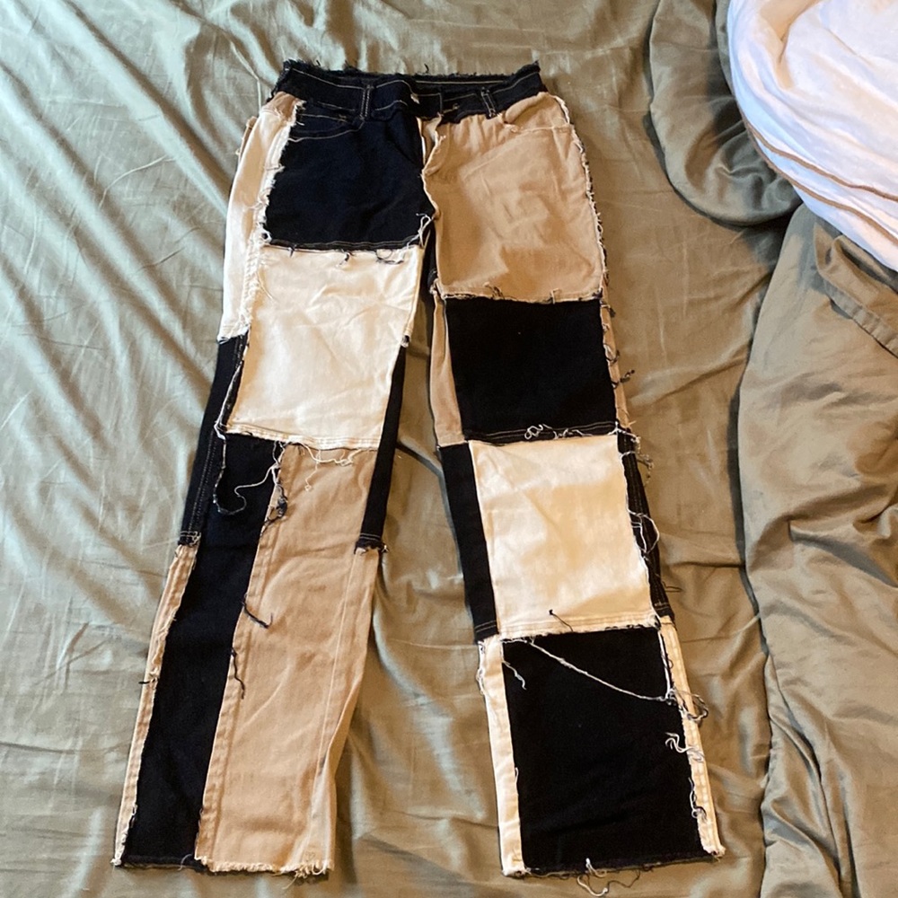 Multicolored Patchwork Jeans